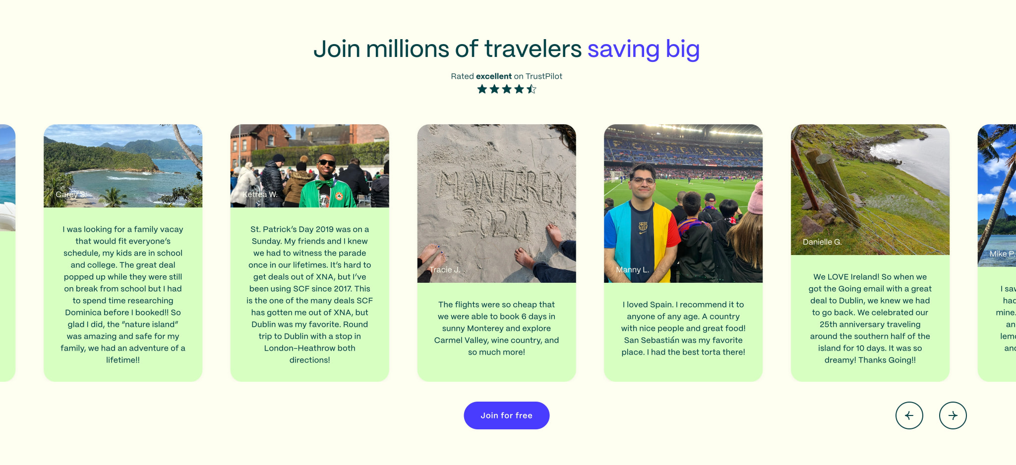 Going™ | Flight Alerts, Mistake Fares & Cheap Tickets captured website design
