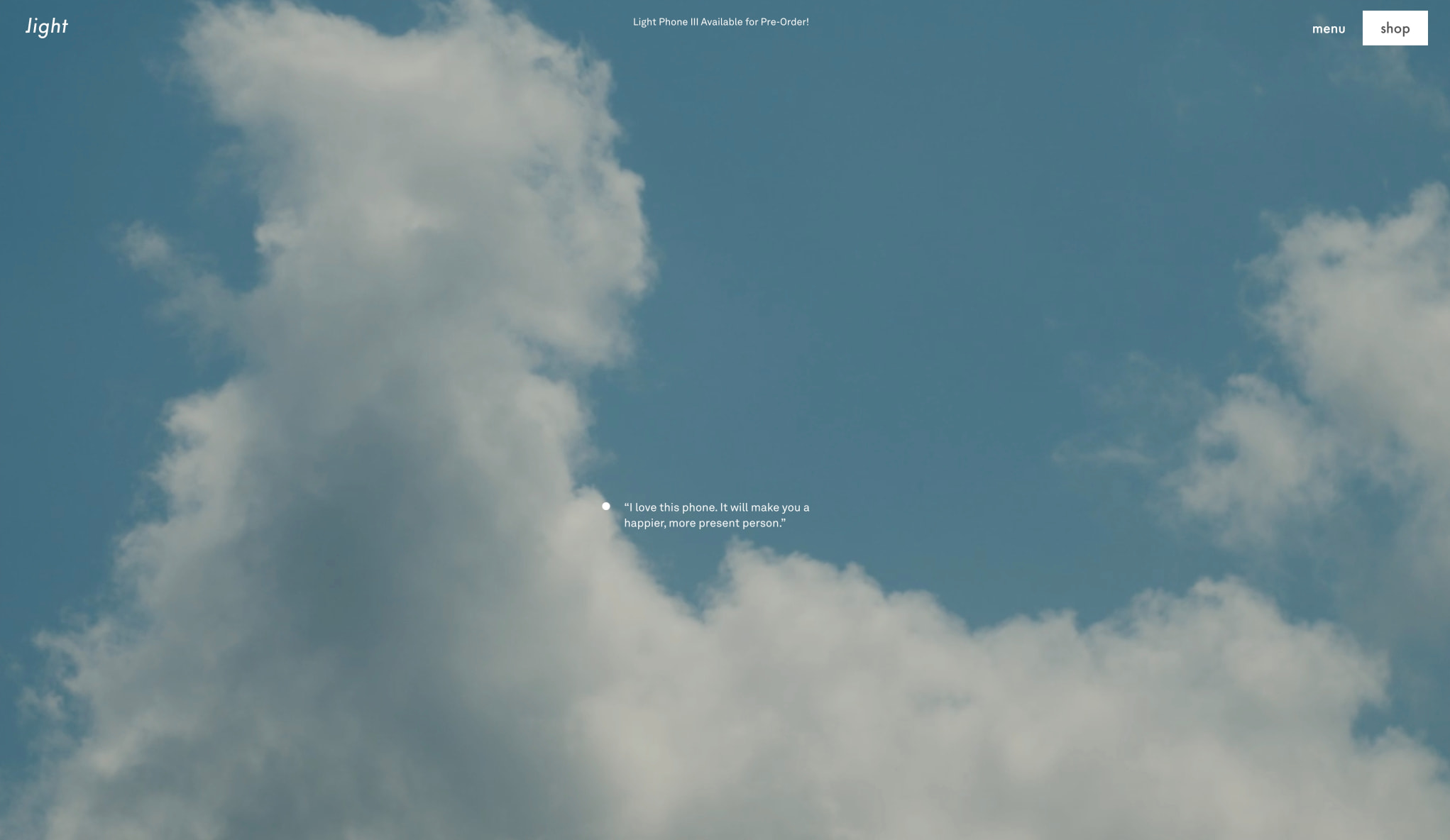 The Light Phone | The Light Phone captured website design