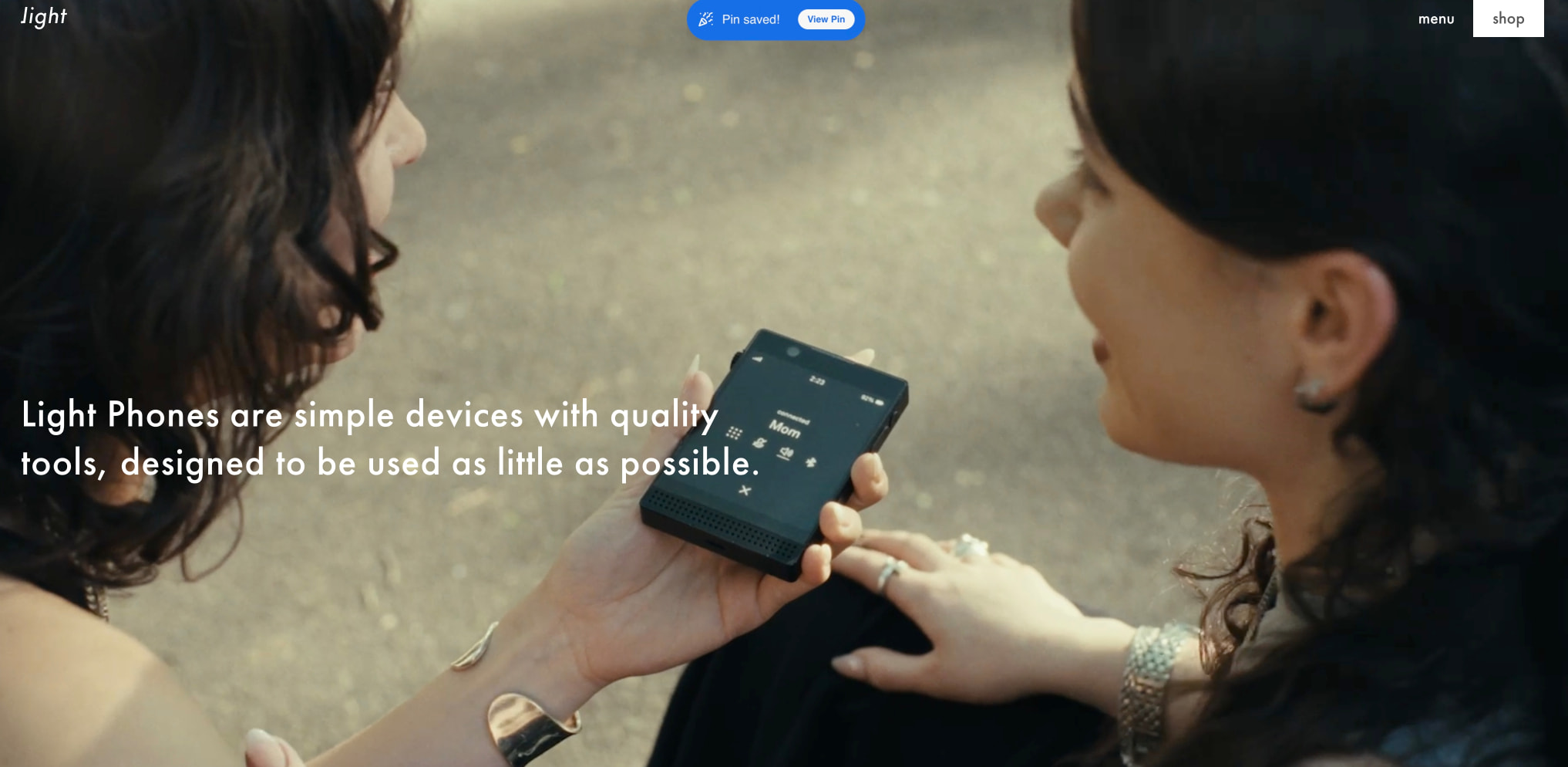 The Light Phone | The Light Phone captured website design