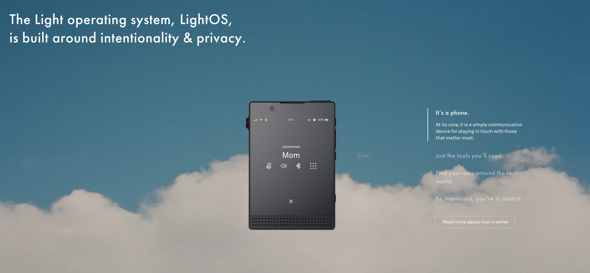 The Light Phone | The Light Phone captured website design