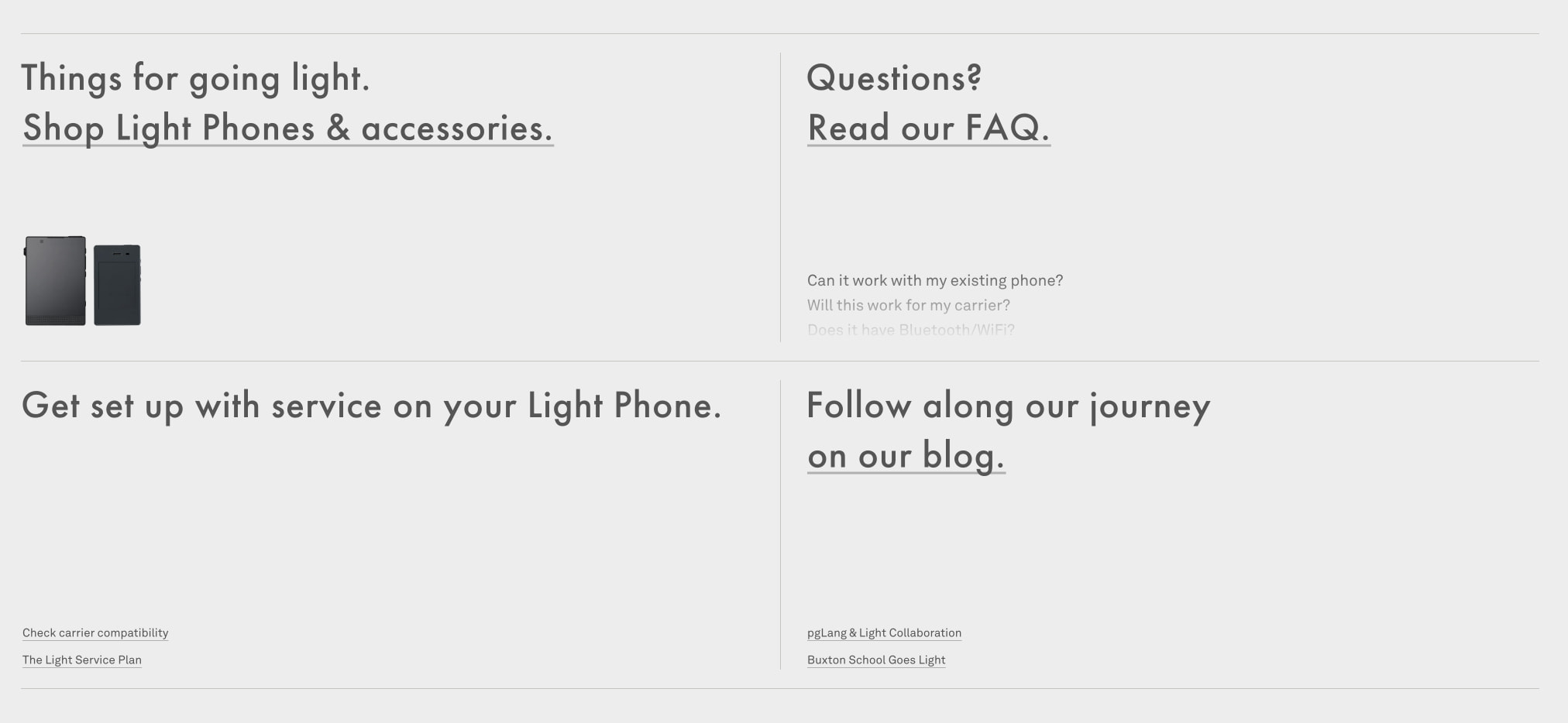 The Light Phone | The Light Phone captured website design