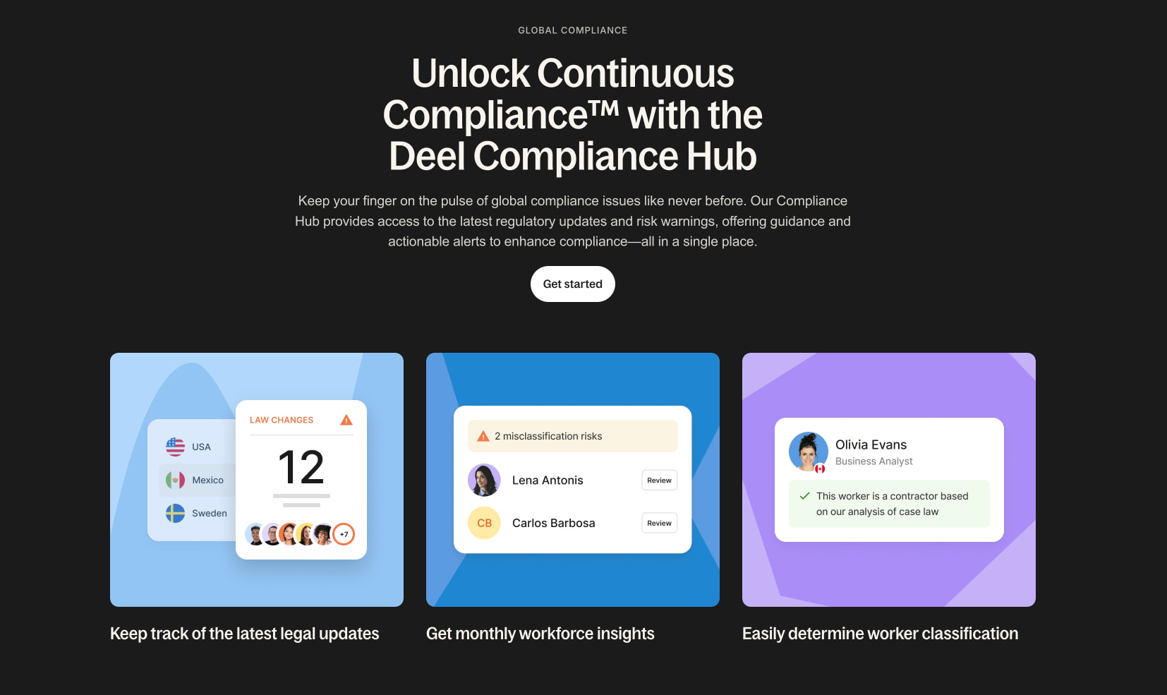 Deel | Global Payroll, Compliance & HR Solutions | HRIS captured website design