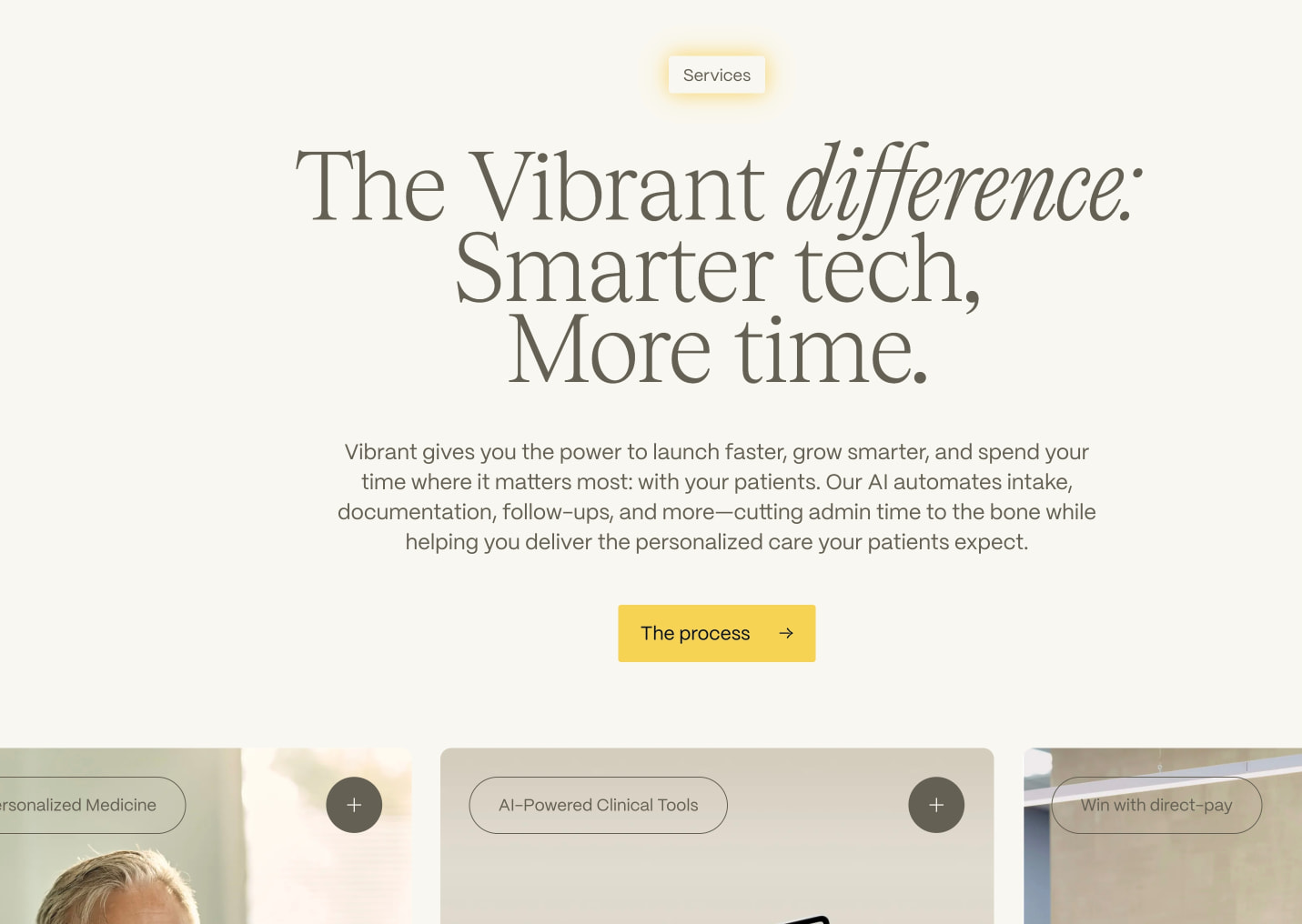 Vibrant | The better way for people and their providers captured website design
