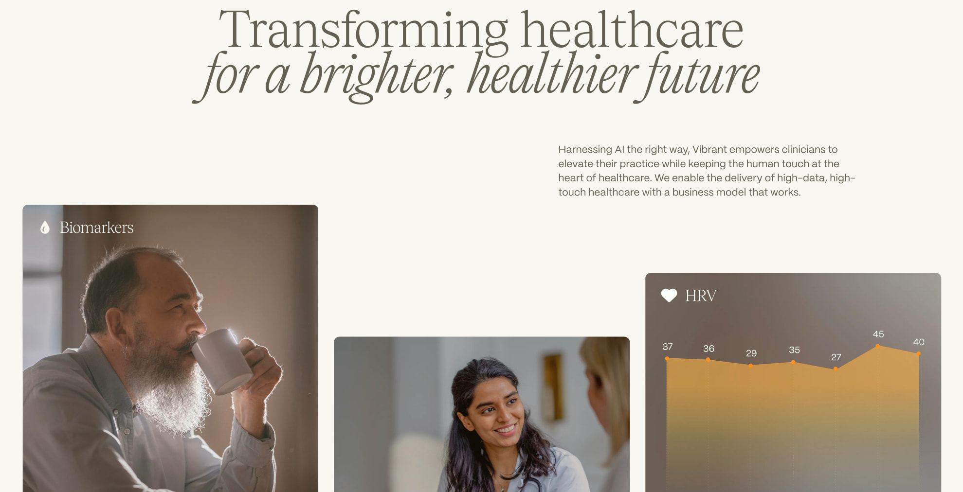 Vibrant | The better way for people and their providers captured website design