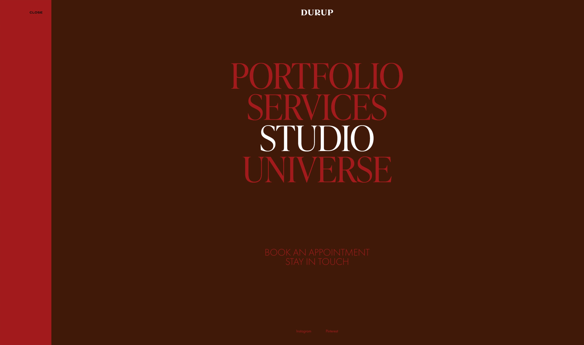 Studio • Durup captured website design
