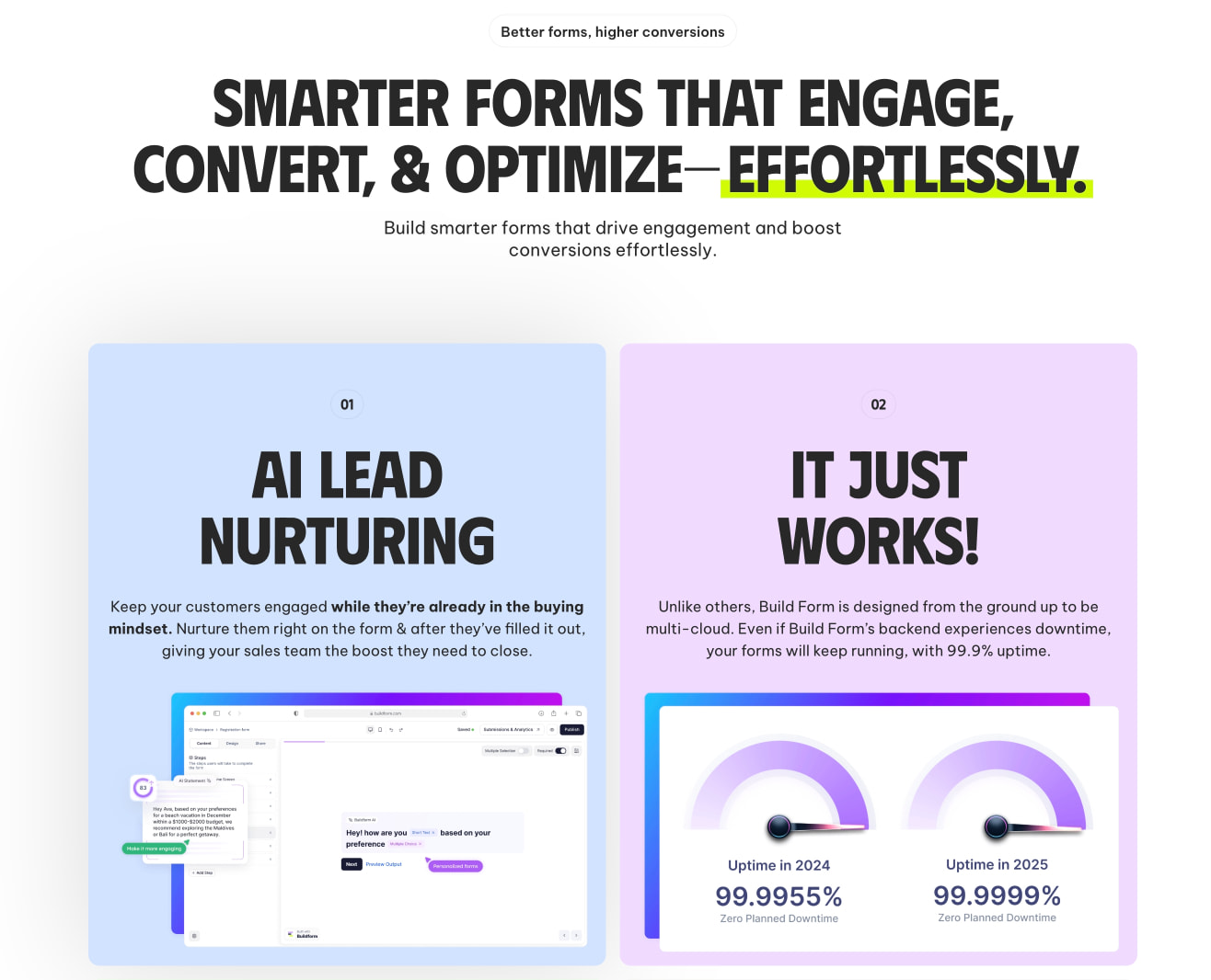 Buildform – AI powered forms captured website design