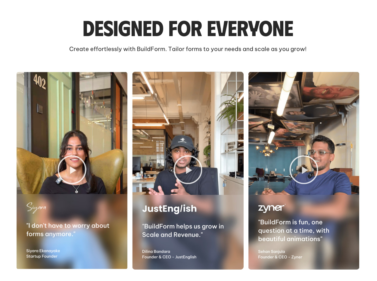 Buildform – AI powered forms captured website design