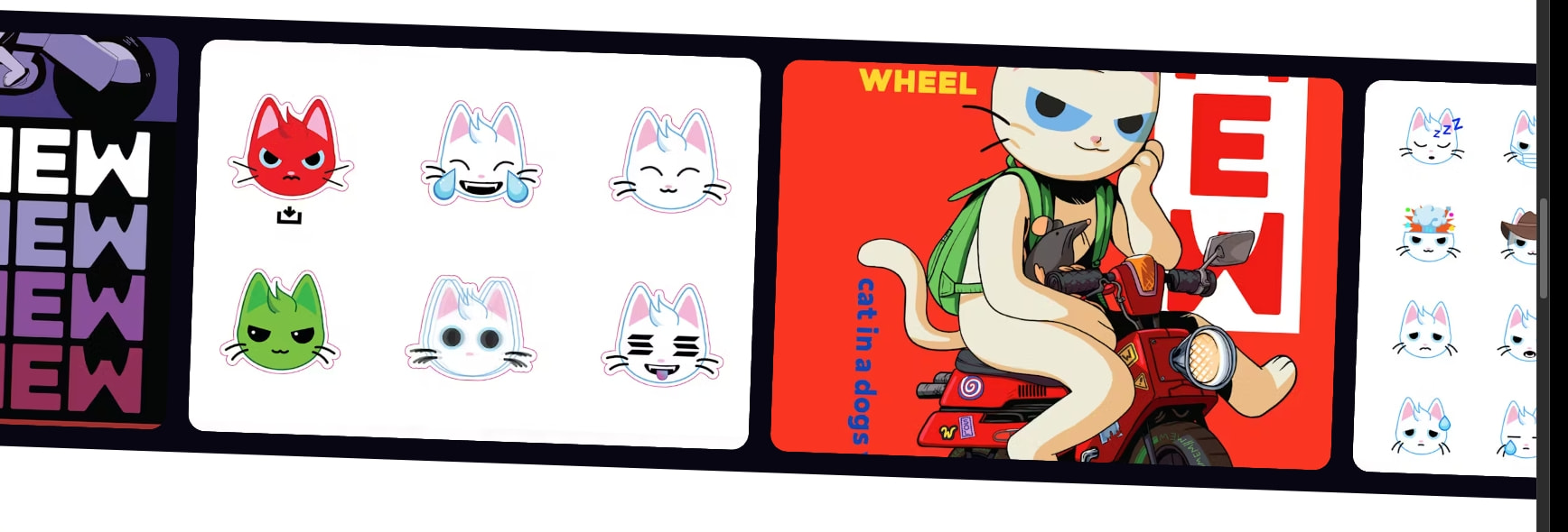 MEW - cat in a dogs world captured website design