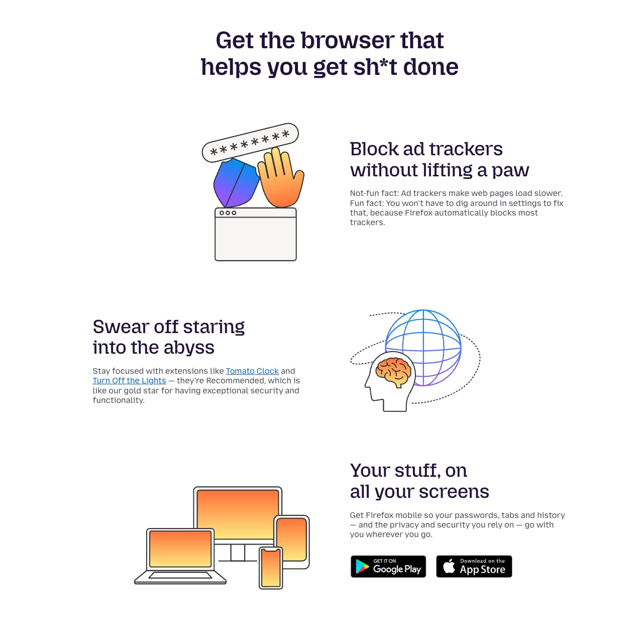 Get Firefox for desktop — Firefox (US) captured website design