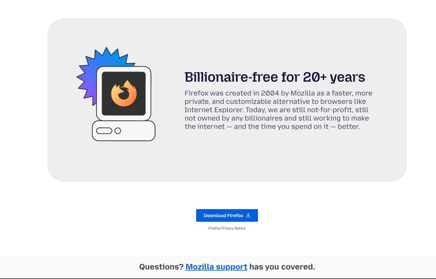 Get Firefox for desktop — Firefox (US) captured website design