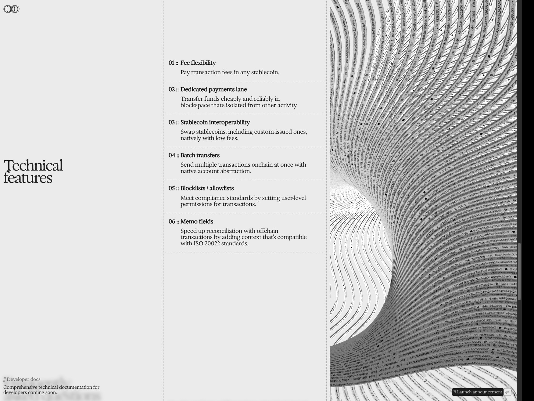 Tempo: The Blockchain Designed for Payments captured website design