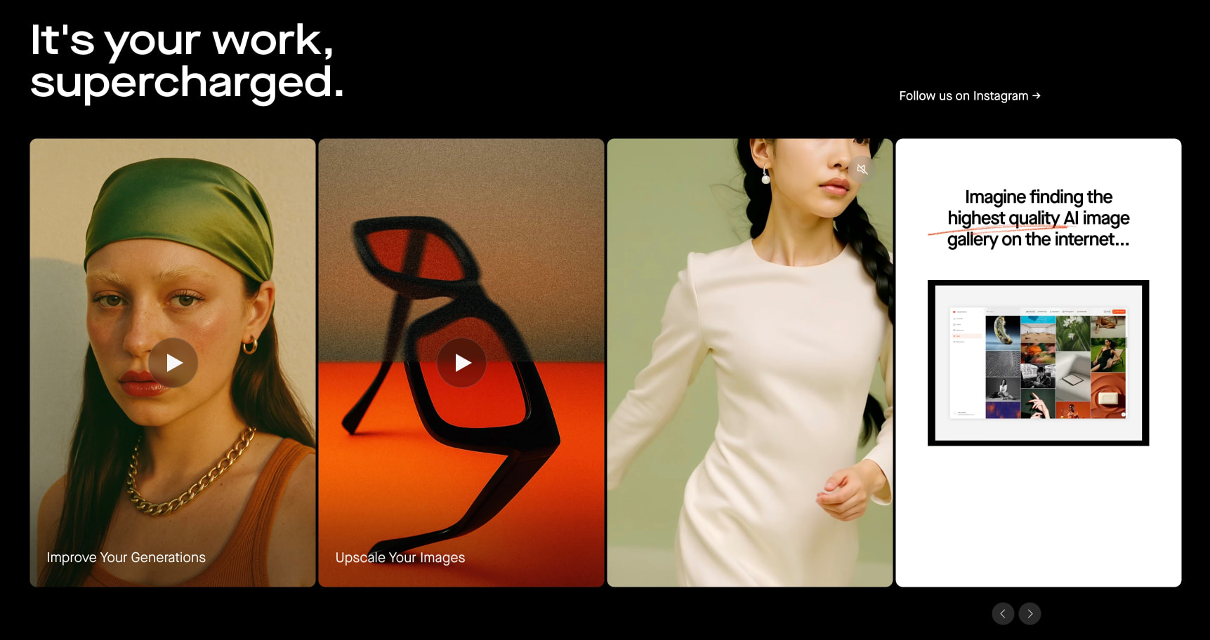 Visual Electric - Generate AI Images & Videos captured website design