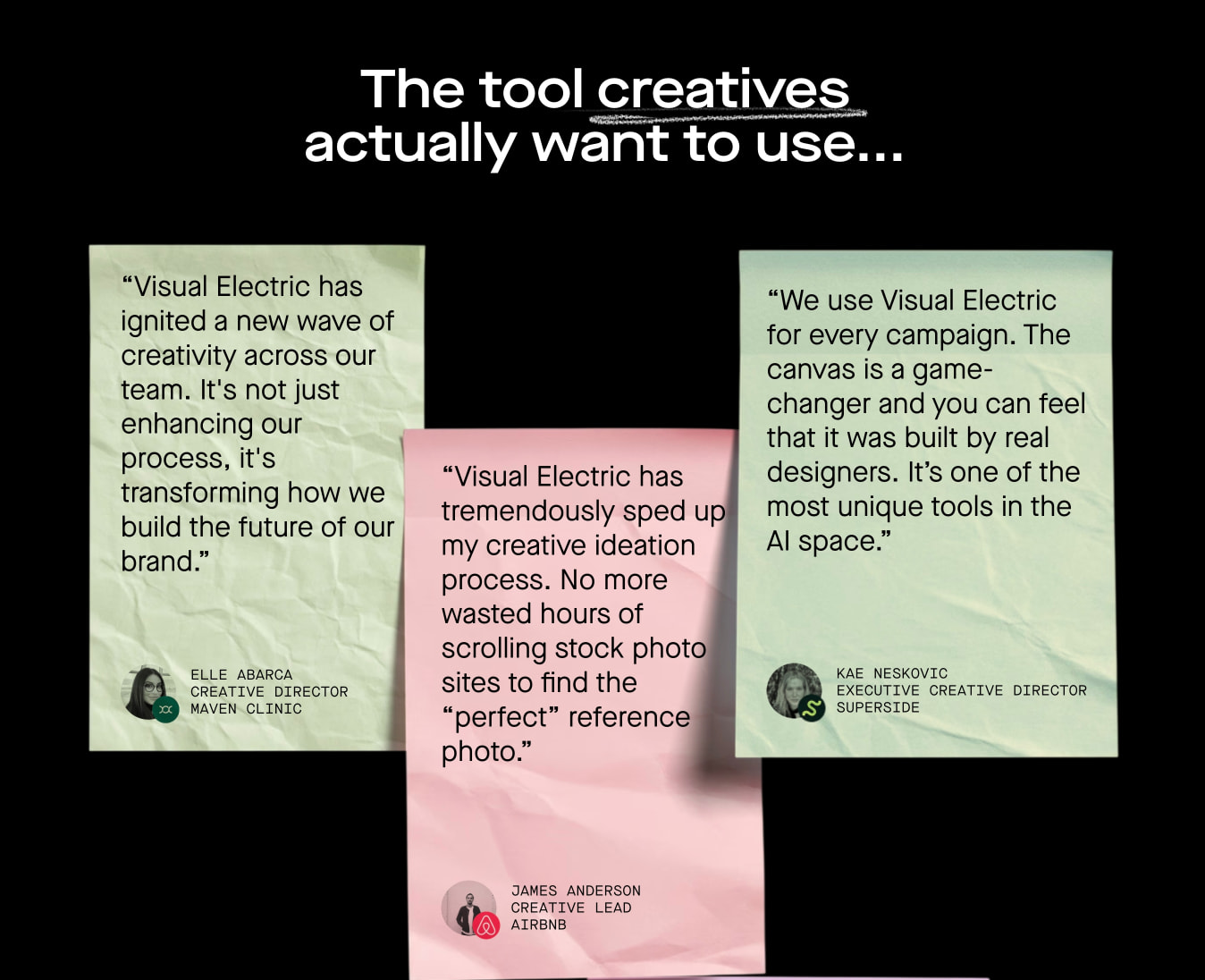 Visual Electric - Generate AI Images & Videos captured website design