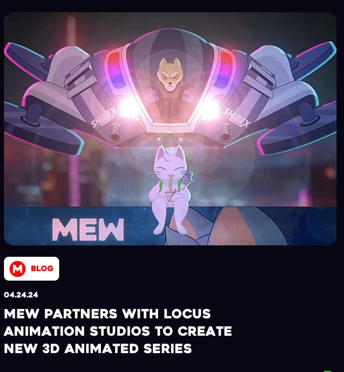 MEW - cat in a dogs world captured website design