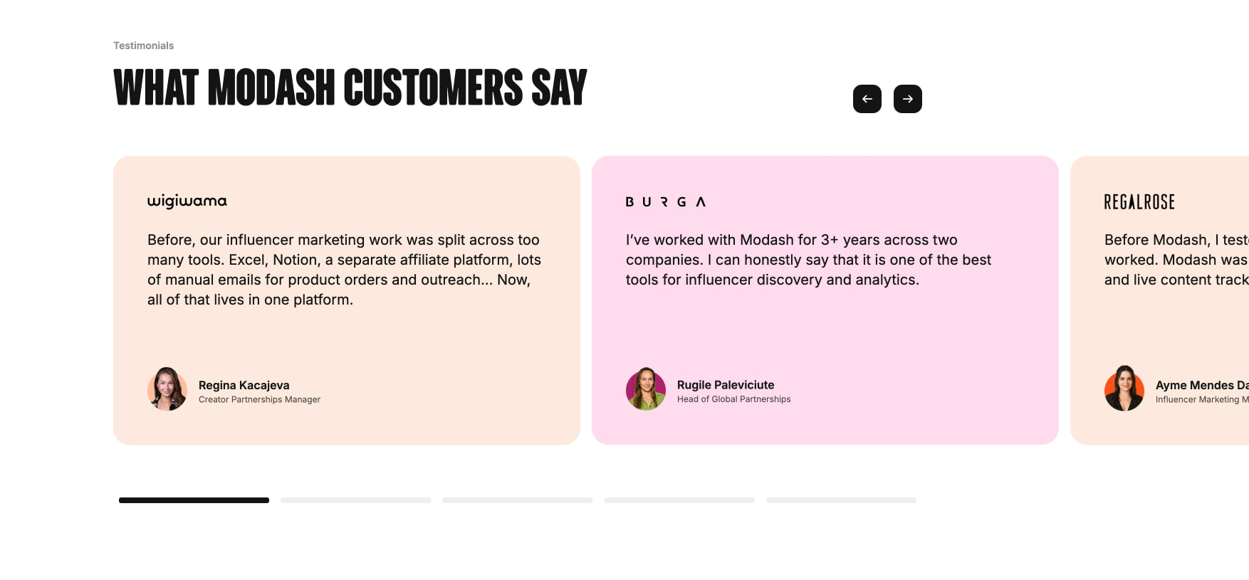 Modash.io | Influencer Marketing Platform captured website design