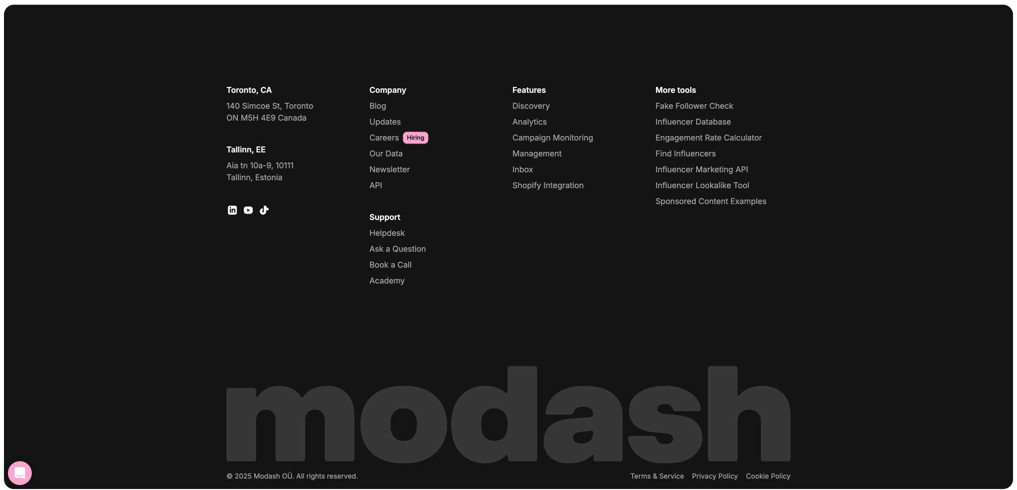 Modash.io | Influencer Marketing Platform captured website design