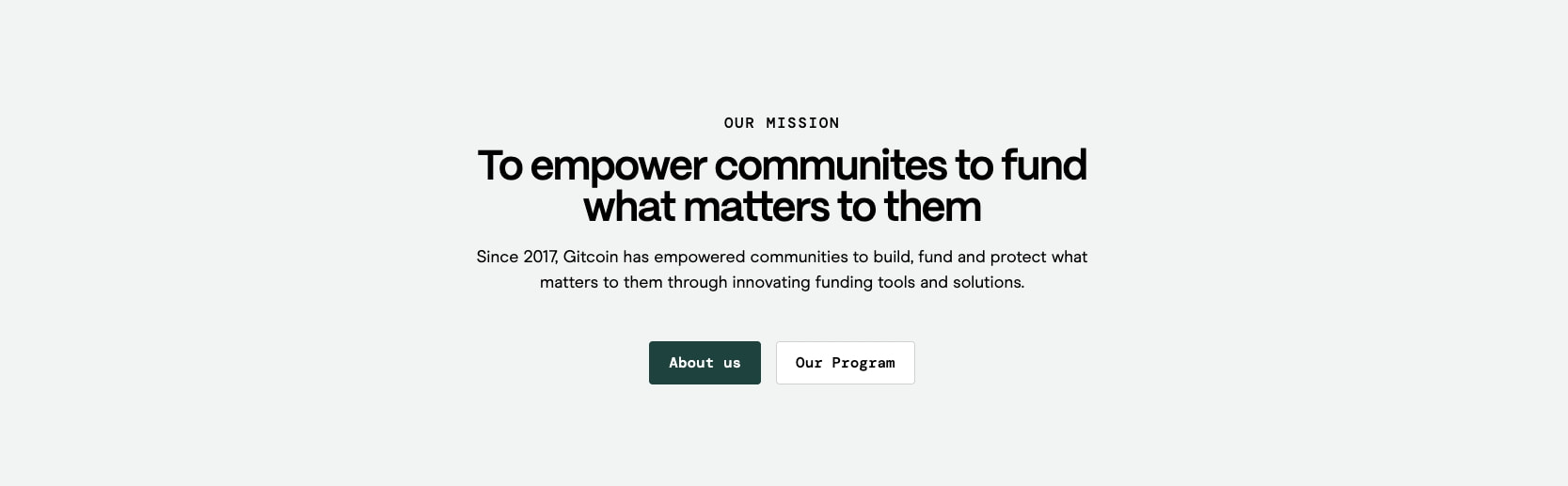 Gitcoin | Fund What Matters To Your Community captured website design