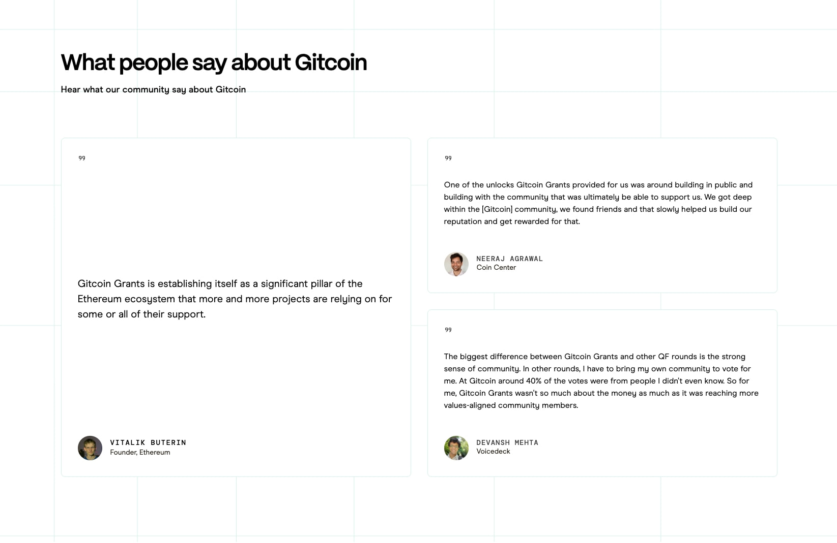 Gitcoin | Fund What Matters To Your Community captured website design