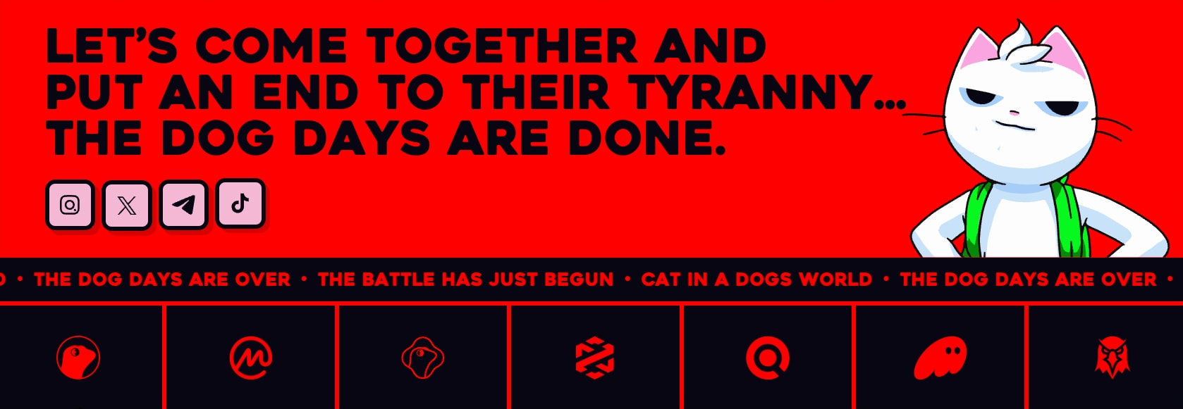 MEW - cat in a dogs world captured website design
