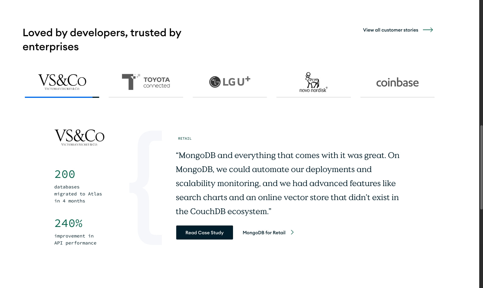 MongoDB: The World’s Leading Modern Database | MongoDB captured website design