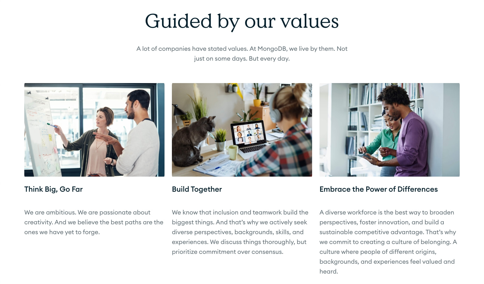MongoDB Careers | MongoDB captured website design