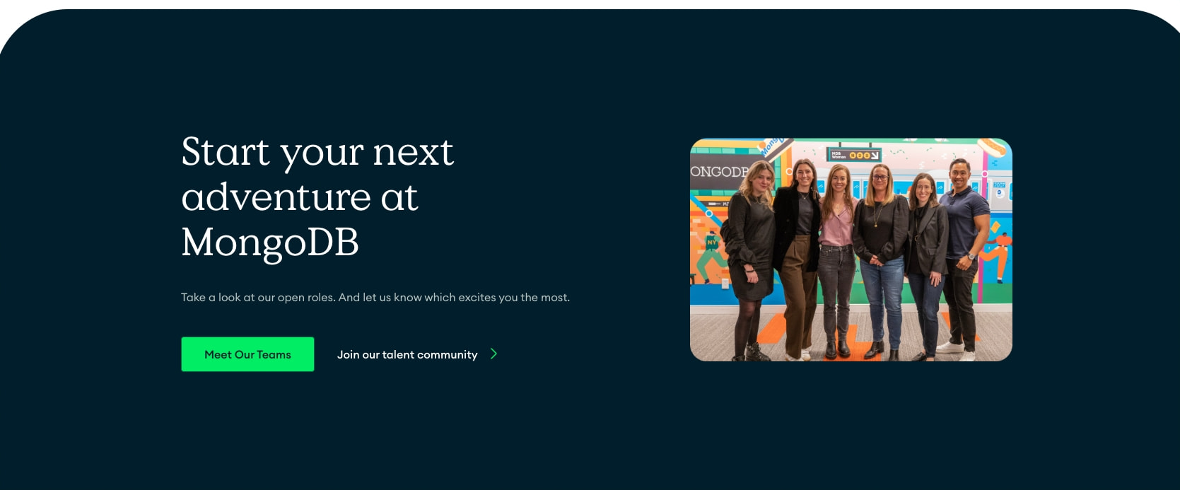 MongoDB Careers | MongoDB captured website design
