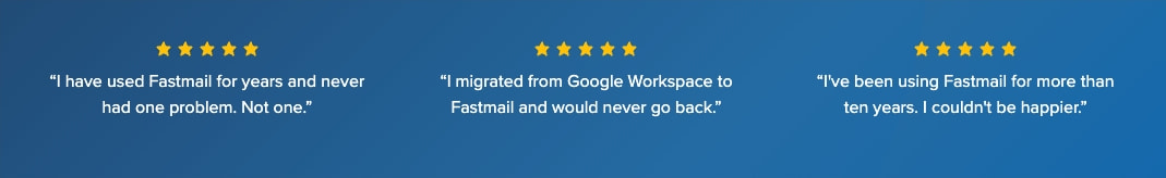 Email and calendar made better | Fastmail captured website design