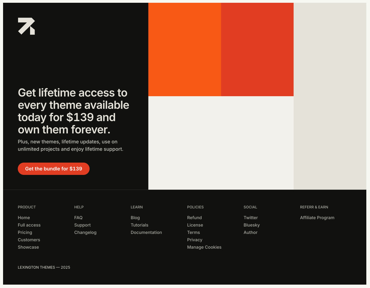 Lexington Themes – Astro & Tailwind CSS Website Templates captured website design
