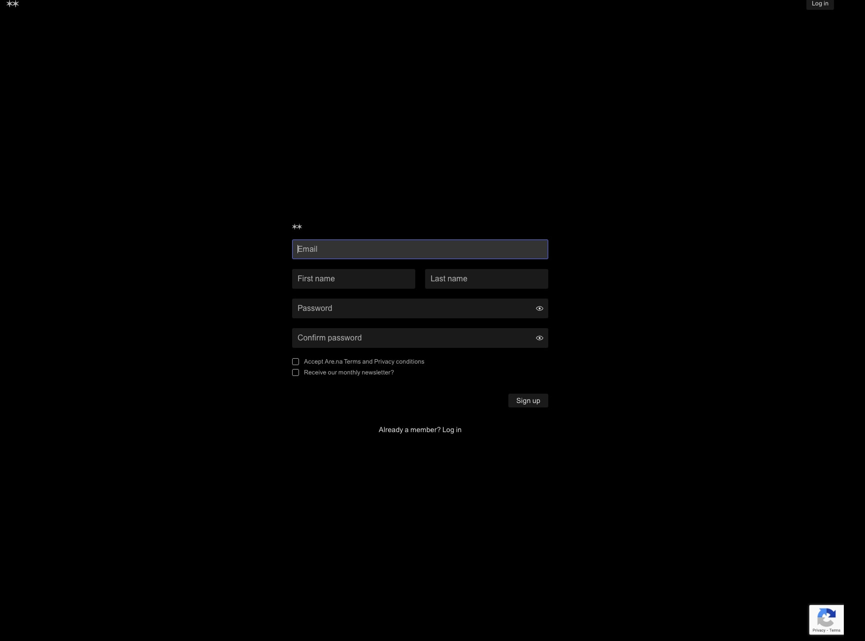 Sign Up | Are.na captured website design