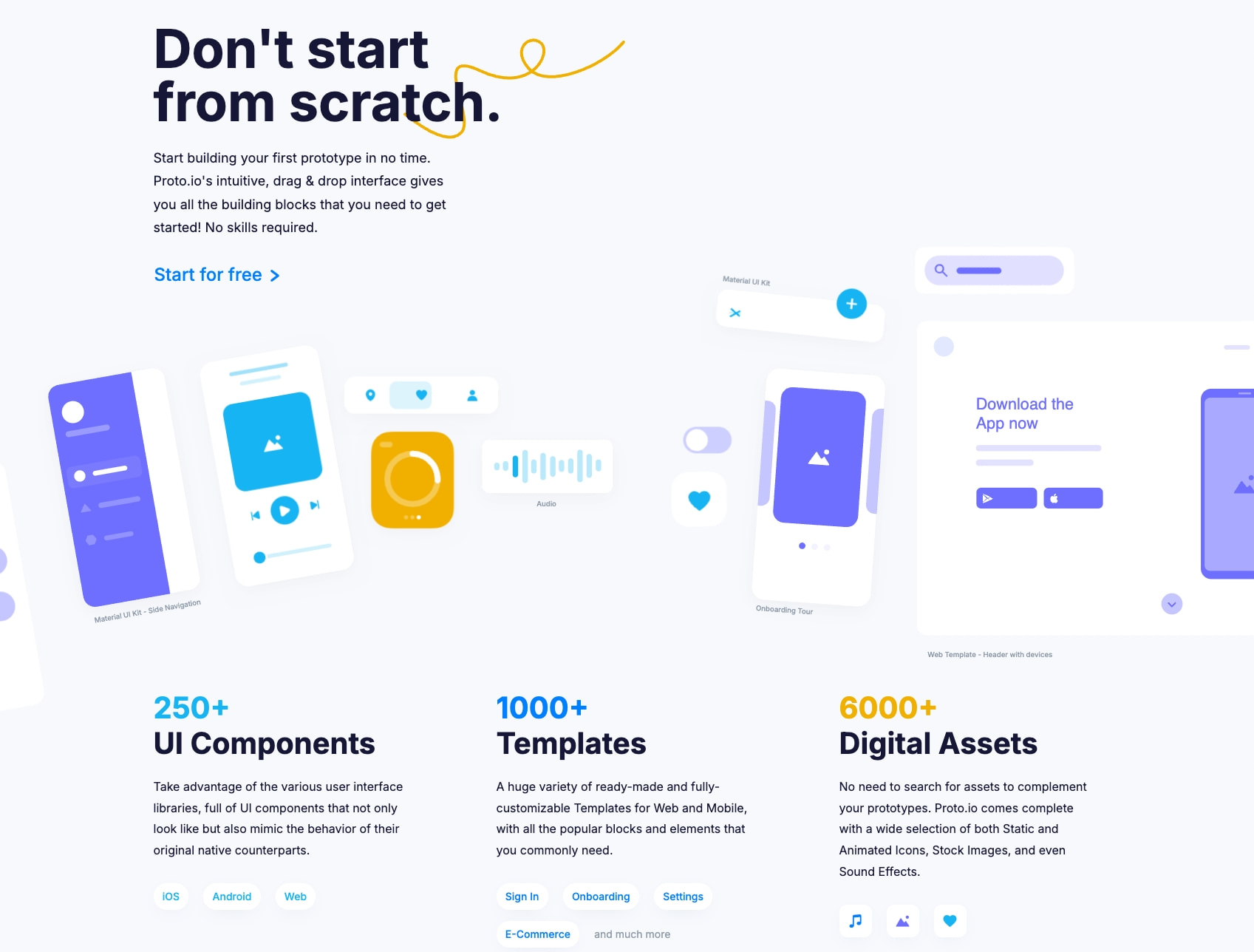 Proto.io - Prototyping for all captured website design