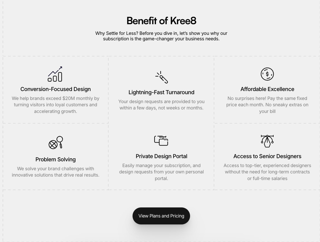 Kree8 - A Creative Agency captured website design