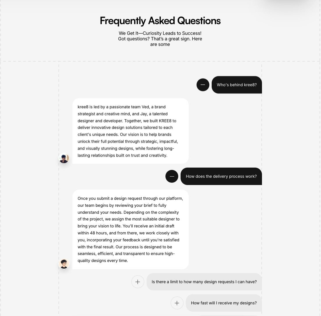 Kree8 - A Creative Agency captured website design