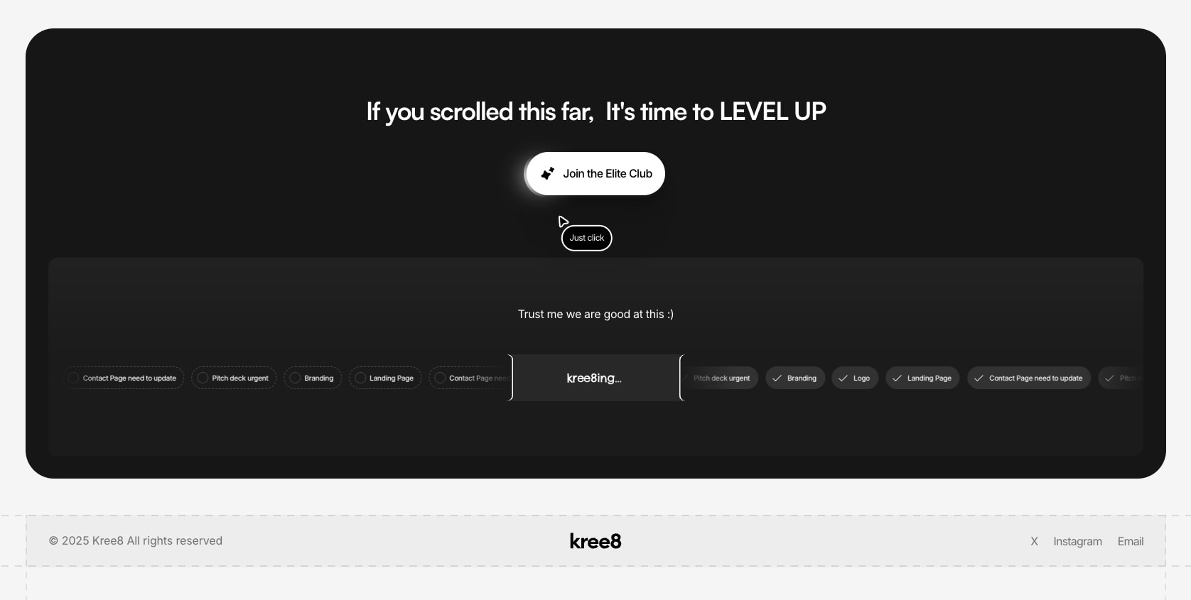 Kree8 - A Creative Agency captured website design