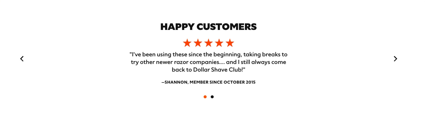 Razors, Handles & Grooming Goodness | Dollar Shave Club captured website design
