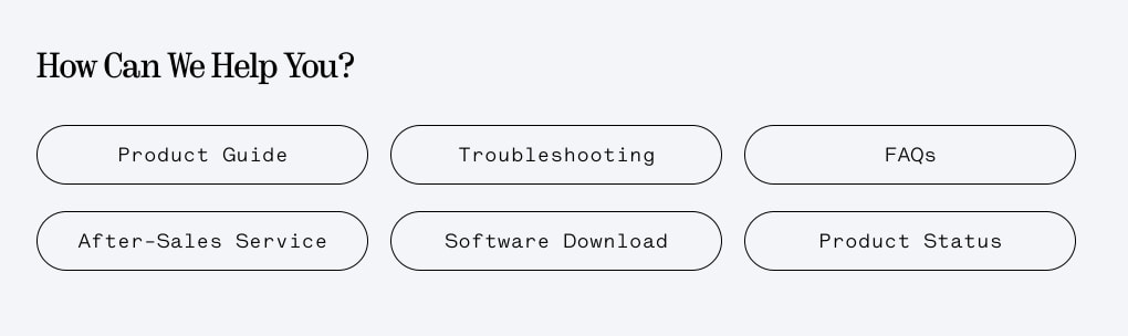 Support Centre – Nothing captured website design