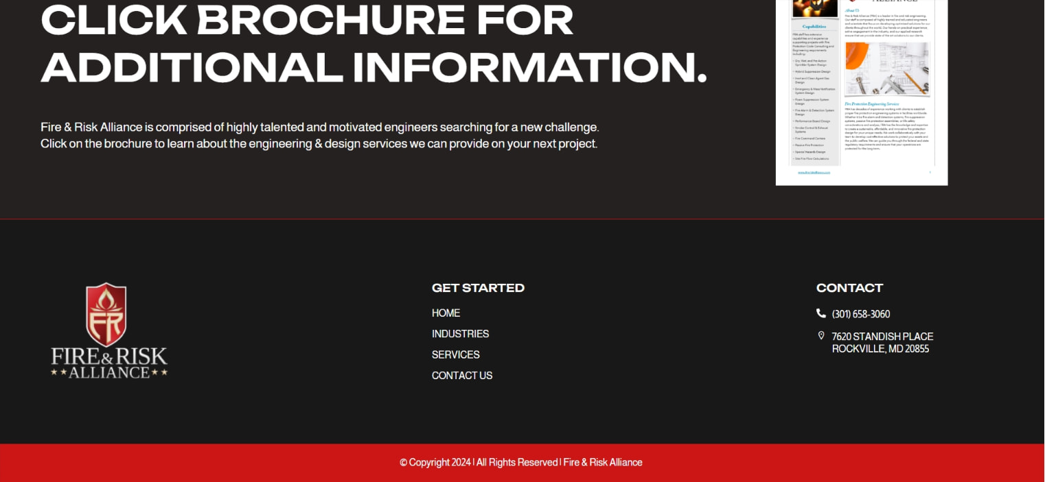Code Consulting – FIRE & RISK ALLIANCE captured website design