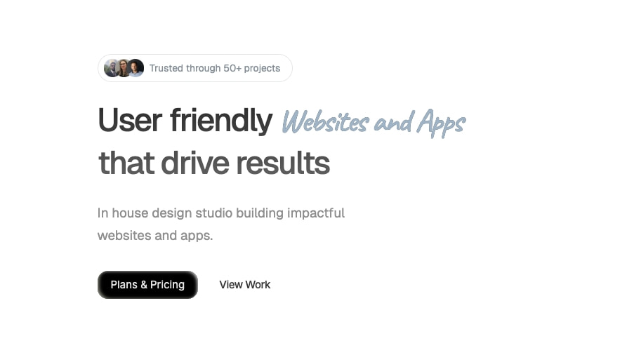 Design Studio captured website design