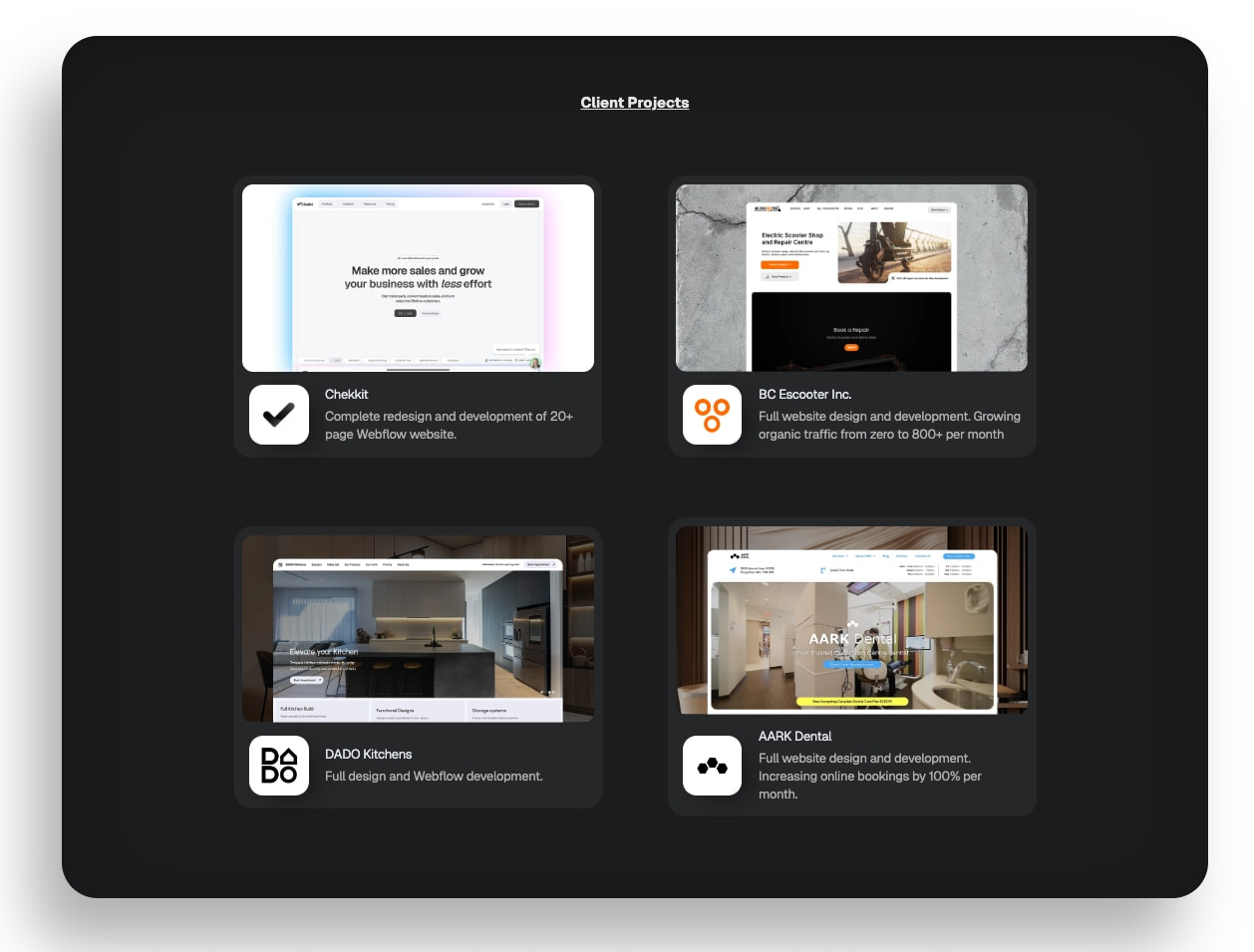 Design Studio captured website design