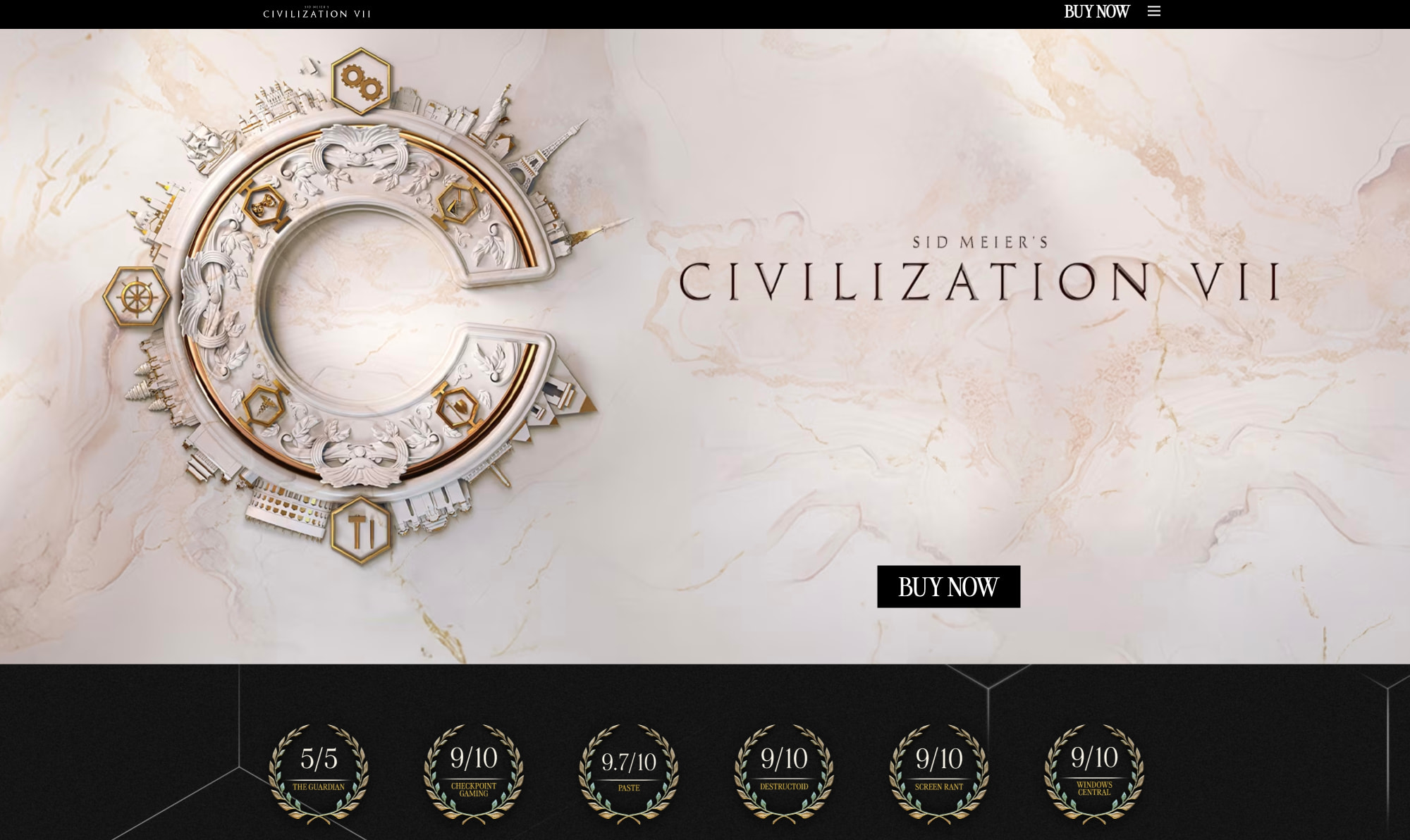 Sid Meier's Civilization VII | Official Site captured website design