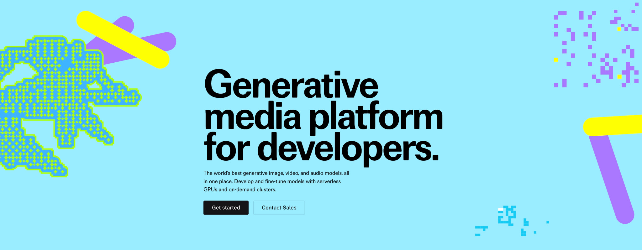 Generative AI APIs | Run Img, 3D, Video AI Models 4x Faster | fal.ai captured website design