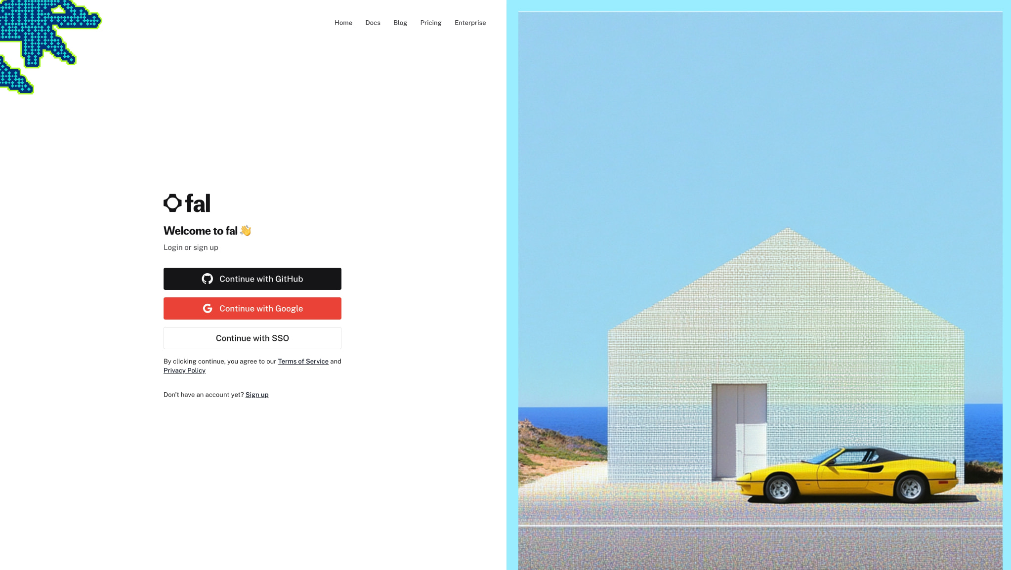 Login to fal.ai | Access 200+ Generative AI Models captured website design