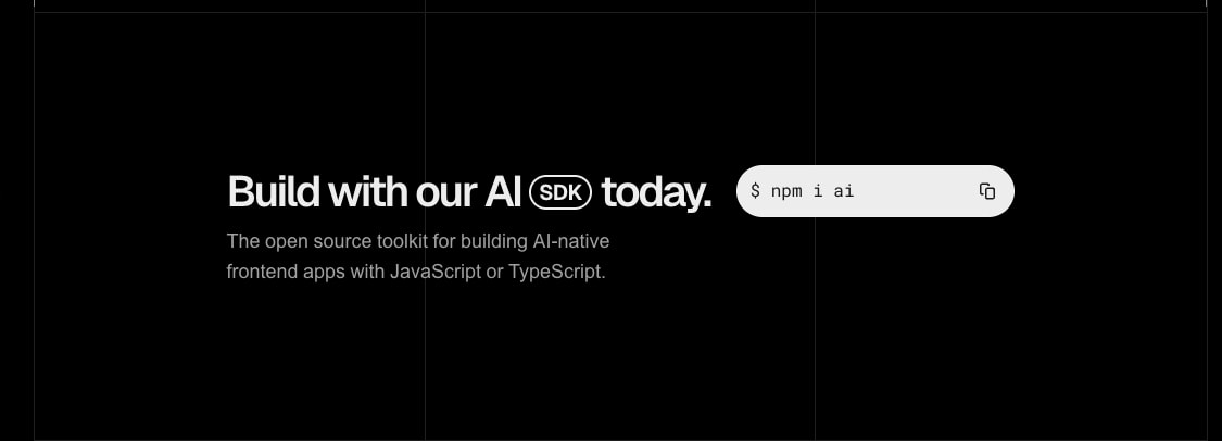 Deploy AI at the speed of frontend captured website design