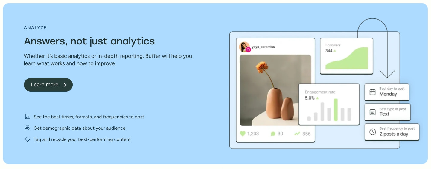Buffer: Social media management for everyone captured website design