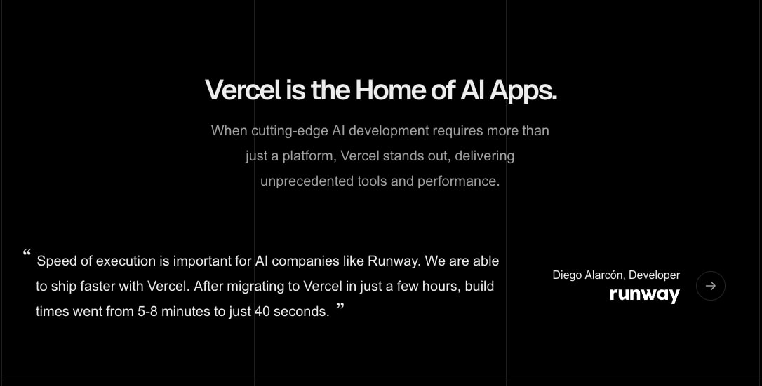 Deploy AI at the speed of frontend captured website design