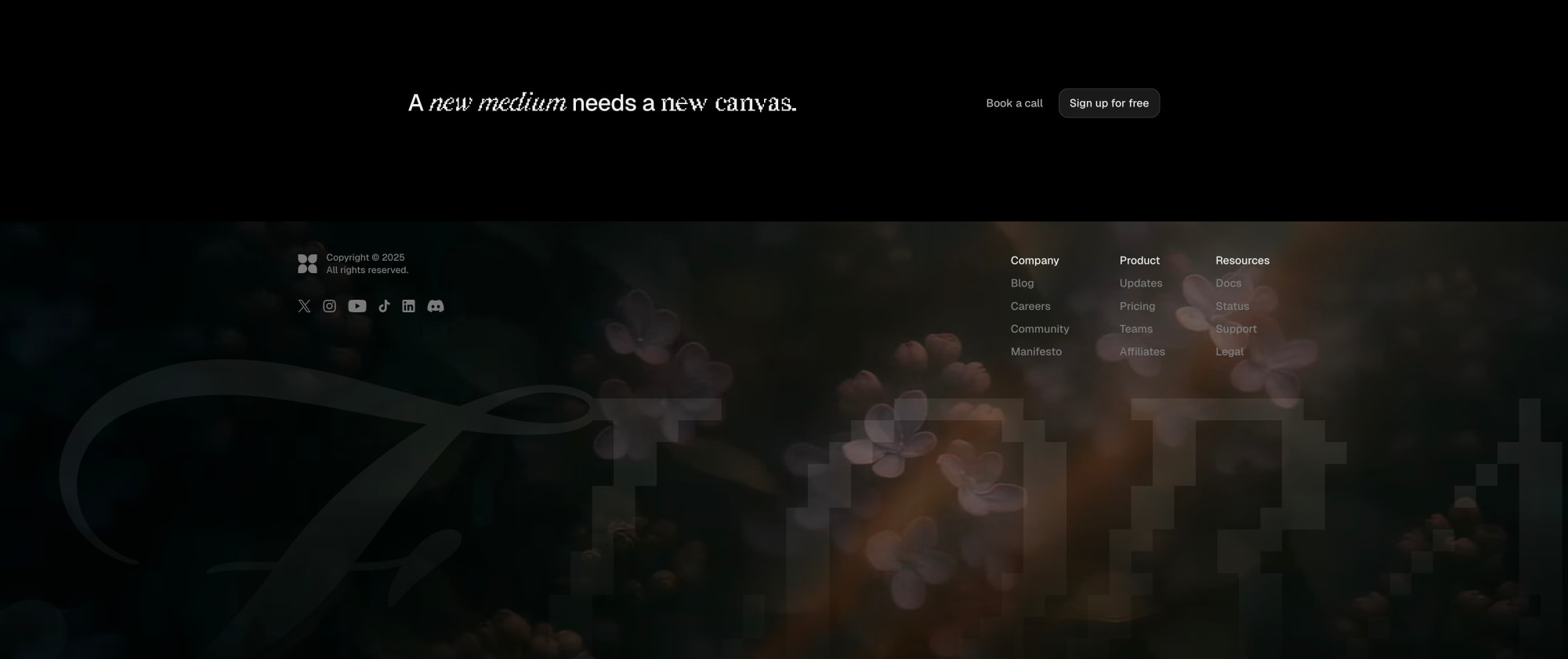 FLORA captured website design