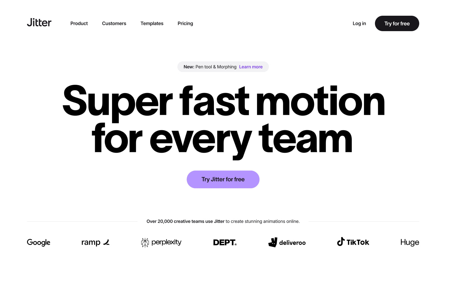 Jitter · A fast and simple motion design tool on the web captured website design