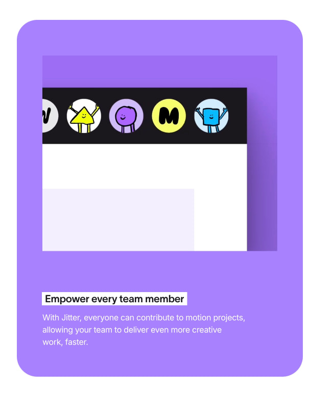 Jitter · A fast and simple motion design tool on the web captured website design