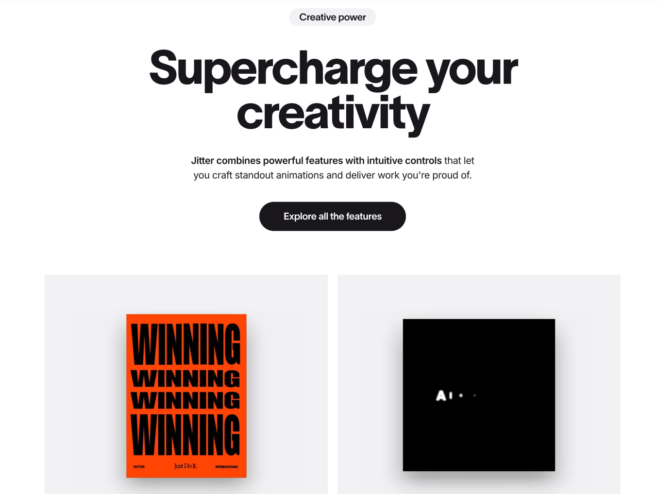 Jitter · A fast and simple motion design tool on the web captured website design