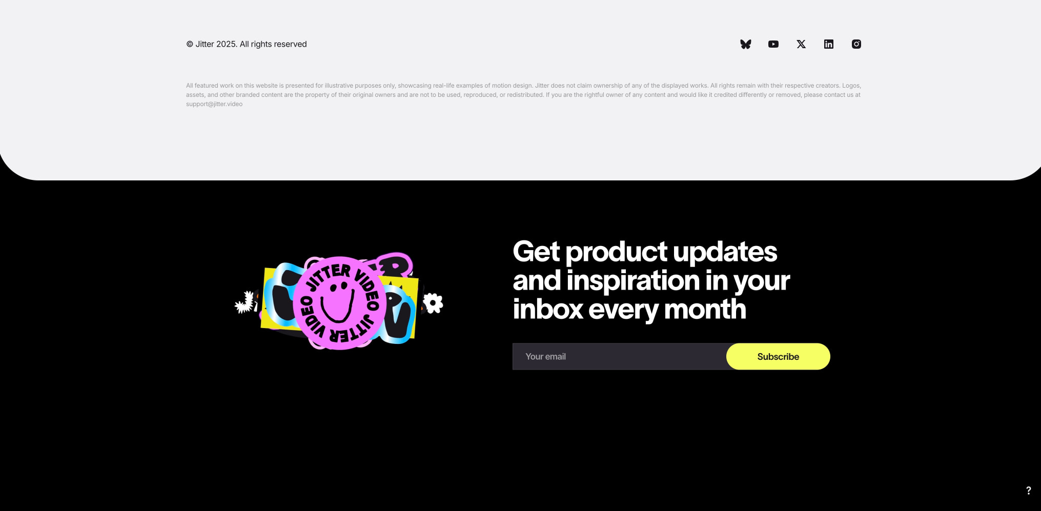Jitter · A fast and simple motion design tool on the web captured website design