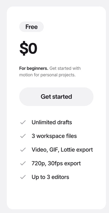 Pricing · Jitter captured website design